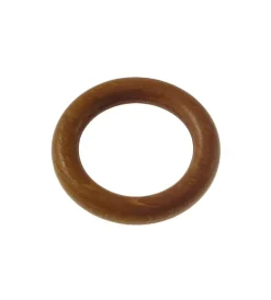 Tessile D'Arredo- 8 anelli in legno per bastone ø28mm x56  int/est - colore teak.