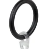 Tessile D'Arredo- 8 anelli nero per tubo tenda diametro 20 mm