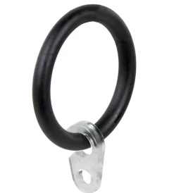 Tessile D'Arredo- 8 anelli nero per tubo tenda diametro 20 mm