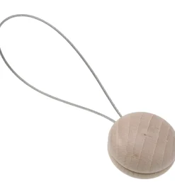 Tessile D'Arredo- 2 clip in legno play mm40 per arricciare/decorare le tende - colore sbiancato.
