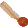 Tessile D'Arredo- 2 clip in plastica striata mm35/24 per arricciare/decorare le tende - colore arancio.