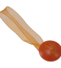 Tessile D'Arredo- 2 clip in plastica striata mm35/24 per arricciare/decorare le tende - colore arancio.