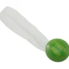 Tessile D'Arredo- 2 clip in plastica striata mm35/24 per arricciare/decorare le tende - colore verde acido.