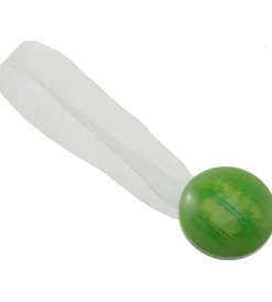 Tessile D'Arredo- 2 clip in plastica striata mm35/24 per arricciare/decorare le tende - colore verde acido.