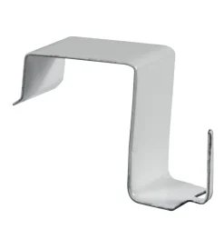 Tessile D'Arredo|4 ganci in acciaio bianco per astine per non forare i serramenti di legno o di pvc