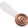 Tessile D'Arredo- 2 miniclip bottone mm38/24 - colore ramato.