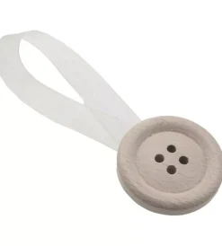 Tessile D'Arredo- 2 miniclip bottone mm38/24 per arricciare/decorare le tende sbiancato.