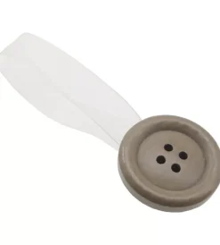 Tessile D'Arredo|2 miniclip bottone mm38/24 per arricciare/decorare le tende - colore tortora.