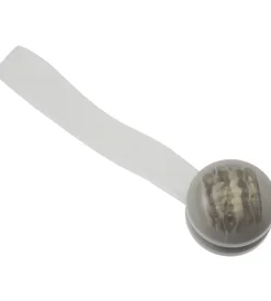Tessile D'Arredo|2 miniclip in plastica striata mm24 per arricciare/decorare le tende - colore grigio .