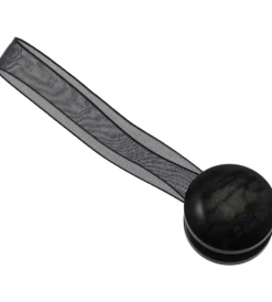 Tessile D'Arredo|2 miniclip in plastica striata mm24 per arricciare/decorare le tende - colore nero .