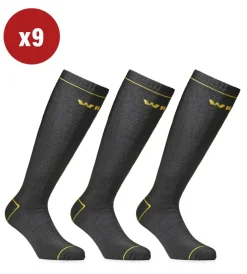 Discount 9 paia calza lunga invernale da lavoro anti-infortunistica "08" colore nero, tg 39/42 - Calze Da Lavoro|Calze Da Lavoro