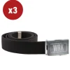 WRK Accessori Abbigliamento|Accessori Abbigliamento|3 pezzi cintura da lavoro "104" con fibbia in acciaio colore nero, tg unica