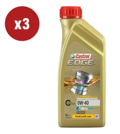 Castrol Oli E Lubrificanti|3 pezziolio edge 0w-40 1l