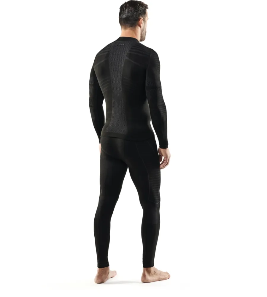 Hot 1 pezzo maglia tecnica "302" nera con collo a lupetto, tg s/m - Intimo Tecnico|Intimo Tecnico