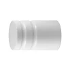 Tessile D'Arredo|2 pomoli a cilindro bianchi terminale per tubo tende diametro 13 mm