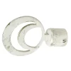 Tessile D'Arredo- 2 pomoli avorio oro a cerchio terminale per tubo tende diametro 20 mm