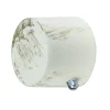 Tessile D'Arredo- 2 pomoli avorio oro a tappo terminale per tubo tende diametro 20 mm