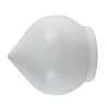 Tessile D'Arredo- 2 pomoli bianchi a bulbo terminali per tubo tende diametro 20 mm