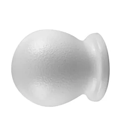 Tessile D'Arredo- 2 pomoli boccia bianchi terminale per tubo tende diametro 13 mm