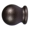 Tessile D'Arredo|2 pomoli boccia colore ruggine terminale per tubo tende diametro 13 mm