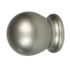 Tessile D'Arredo- 2 pomoli boccia nichel terminale per tubo tende diametro 13 mm