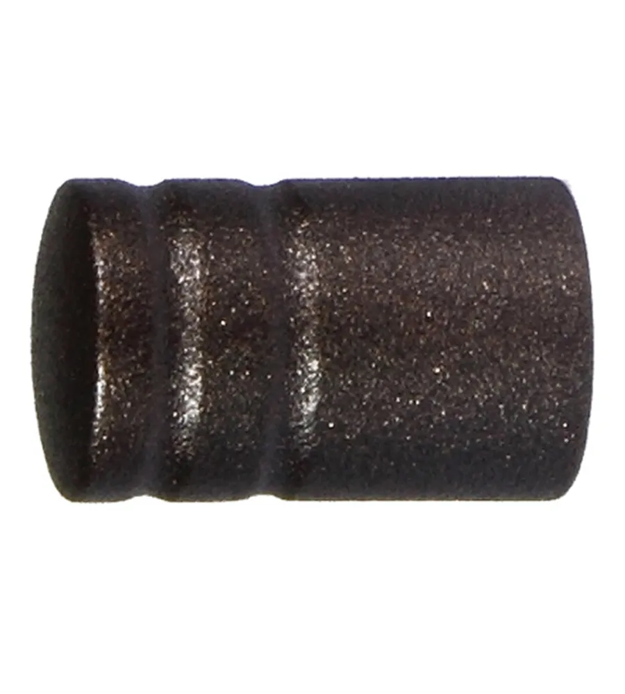 Tessile D'Arredo- 2 pomoli cilindro colore ruggine terminale per tubo diametro 13 mm
