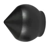 Outlet 2 pomoli neri a bulbo terminale per tubo tende diametro 20 mm Tessile D'Arredo