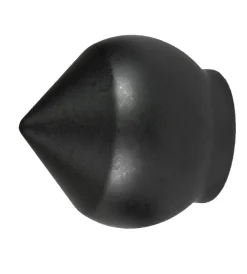 Outlet 2 pomoli neri a bulbo terminale per tubo tende diametro 20 mm Tessile D'Arredo