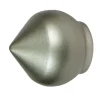 Tessile D'Arredo|2 pomoli nichel a bulbo terminale per tubo tende diametro 20 mm