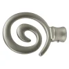 New 2 pomoli nichel a spirale terminale per tubo tende diametro 20 mm Tessile D'Arredo