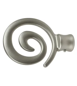 New 2 pomoli nichel a spirale terminale per tubo tende diametro 20 mm Tessile D'Arredo