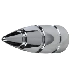 Tessile D'Arredo- 2 pomoli ogiva cromo terminale per tubo tende diametro 20 mm