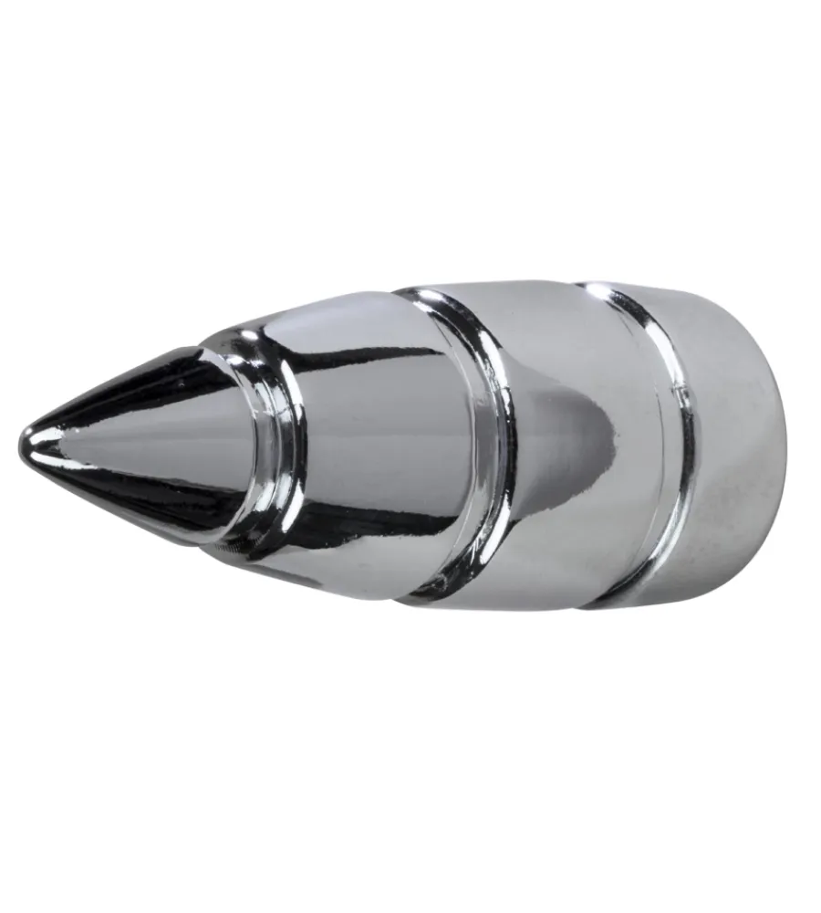 Tessile D'Arredo- 2 pomoli ogiva cromo terminale per tubo tende diametro 20 mm