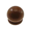 Tessile D'Arredo|2 pomoli palla per bastone ø28mm - colore teak.