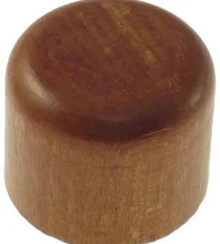 Tessile D'Arredo|2 pomoli tappo per bastone ø28mm - colore teak.
