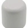 Tessile D'Arredo- 2 pomoli tappo per bastone ø23mm - colore bianco.