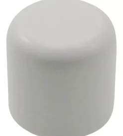 Tessile D'Arredo- 2 pomoli tappo per bastone ø23mm - colore bianco.