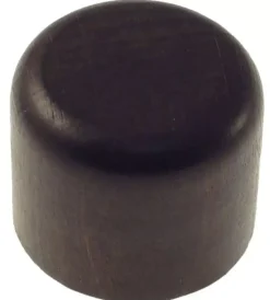 Tessile D'Arredo- 2 pomoli tappo per bastone ø28mm - colore noce.