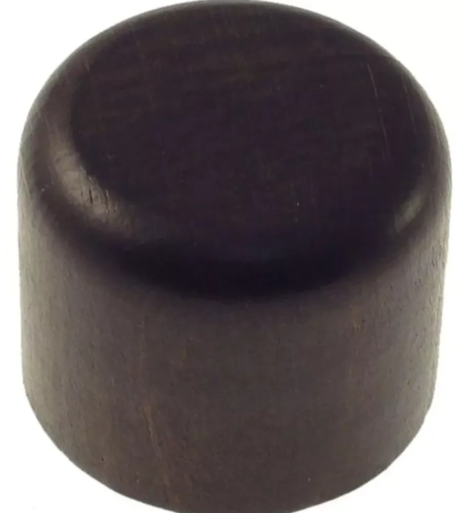 Tessile D'Arredo- 2 pomoli tappo per bastone ø28mm - colore noce.