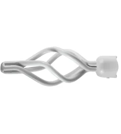 Tessile D'Arredo|1 pomolo ciorciola bianco terminale per tubo diametro 20 mm