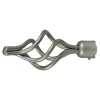 Tessile D'Arredo- 1 pomolo ciorciola nichel terminale per tubo diametro 20 mm