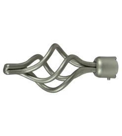 Tessile D'Arredo- 1 pomolo ciorciola nichel terminale per tubo diametro 20 mm