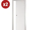 2 porte scorrevoli da interno frassino bianco, 80x210 cm Porte, Scale E Pavimenti