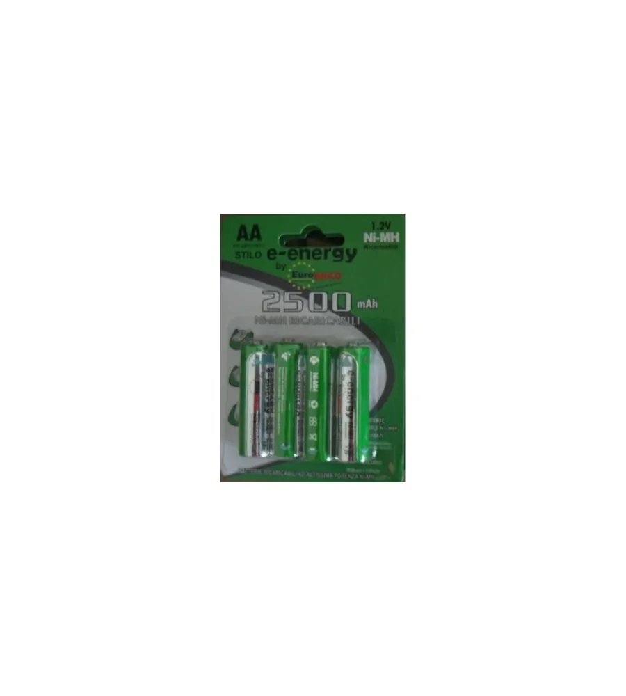 Batterie- 4 stilo ricaricabili - aa 1.2v blister.