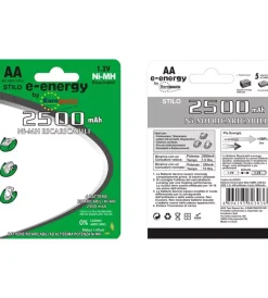 Batterie- 4 stilo ricaricabili - aa 1.2v  blister.