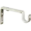 Tessile D'Arredo|2 supporti 11-15 cm avorio oro piattina per tubo tenda diametro 20 mm
