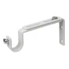 Clearance 2 supporti 11-15 cm bianchi piattina per tubo tenda diametro 20 mm Tessile D'Arredo