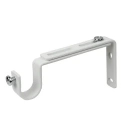 Clearance 2 supporti 11-15 cm bianchi piattina per tubo tenda diametro 20 mm Tessile D'Arredo