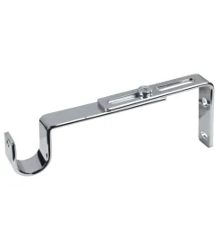 Tessile D'Arredo|2 supporti 11-15 cm cromo piattina per tubo tenda diametro 20 mm