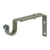Tessile D'Arredo- 2 supporti 11-15 cm nichel piattina per tubo tenda diametro 20 mm